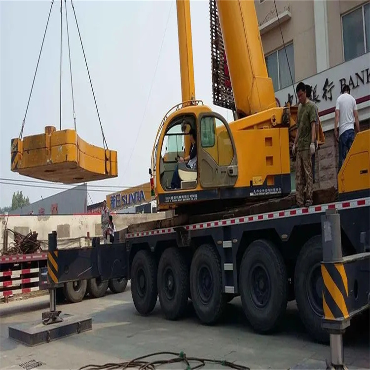 莱州当地吊车出租|机器吊装|75吨|工厂搬迁服务